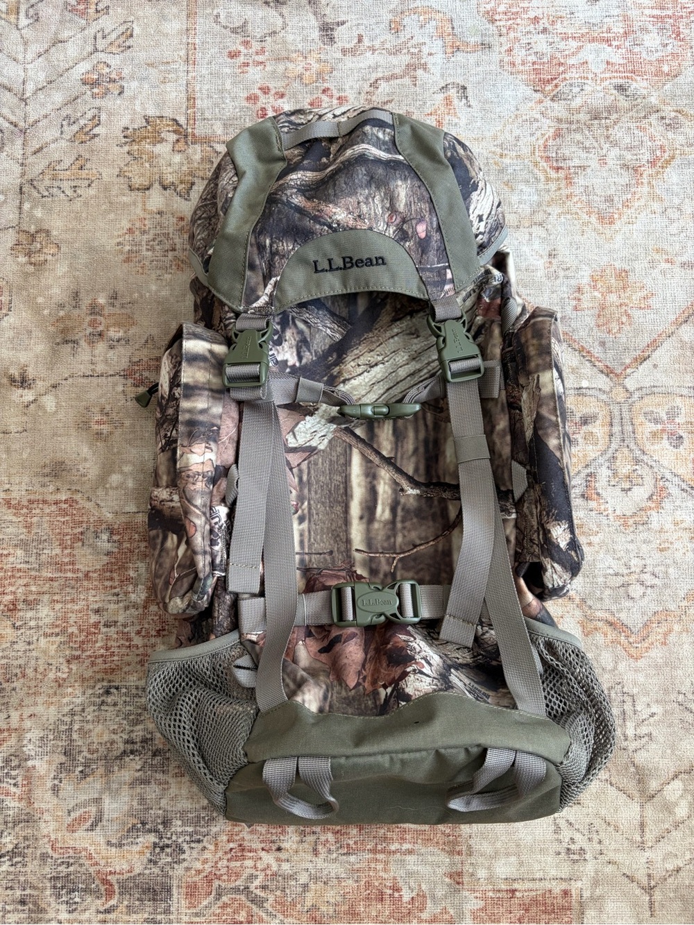 L.L. Bean Men's Camo Backpack - Olive & Brown